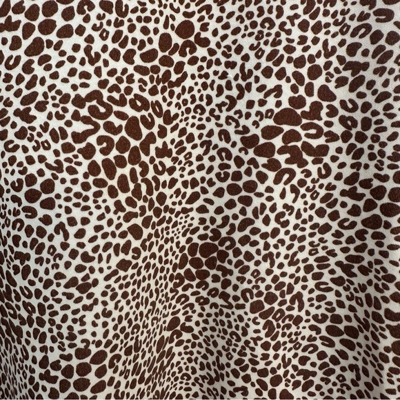 Lands’ End Women’s Large Cotton Animal Print Nightgown Short Sleeve - Picture 6 of 9